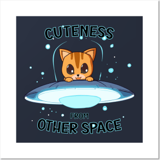 Orange cat cuteness from other space Posters and Art